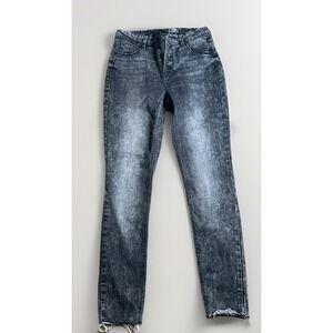 Old Navy Womens Size 2 Rockstar Skinny Gray Stone wash Tapered Ankles Distressed